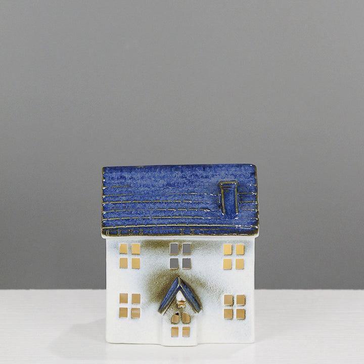 Ceramic House-Shaped Decorative Lantern Kalsten