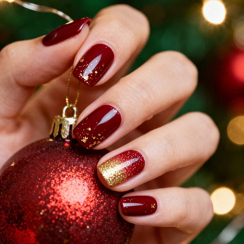 Artificial nail set with elegant glitter and high gloss finish Kalsten