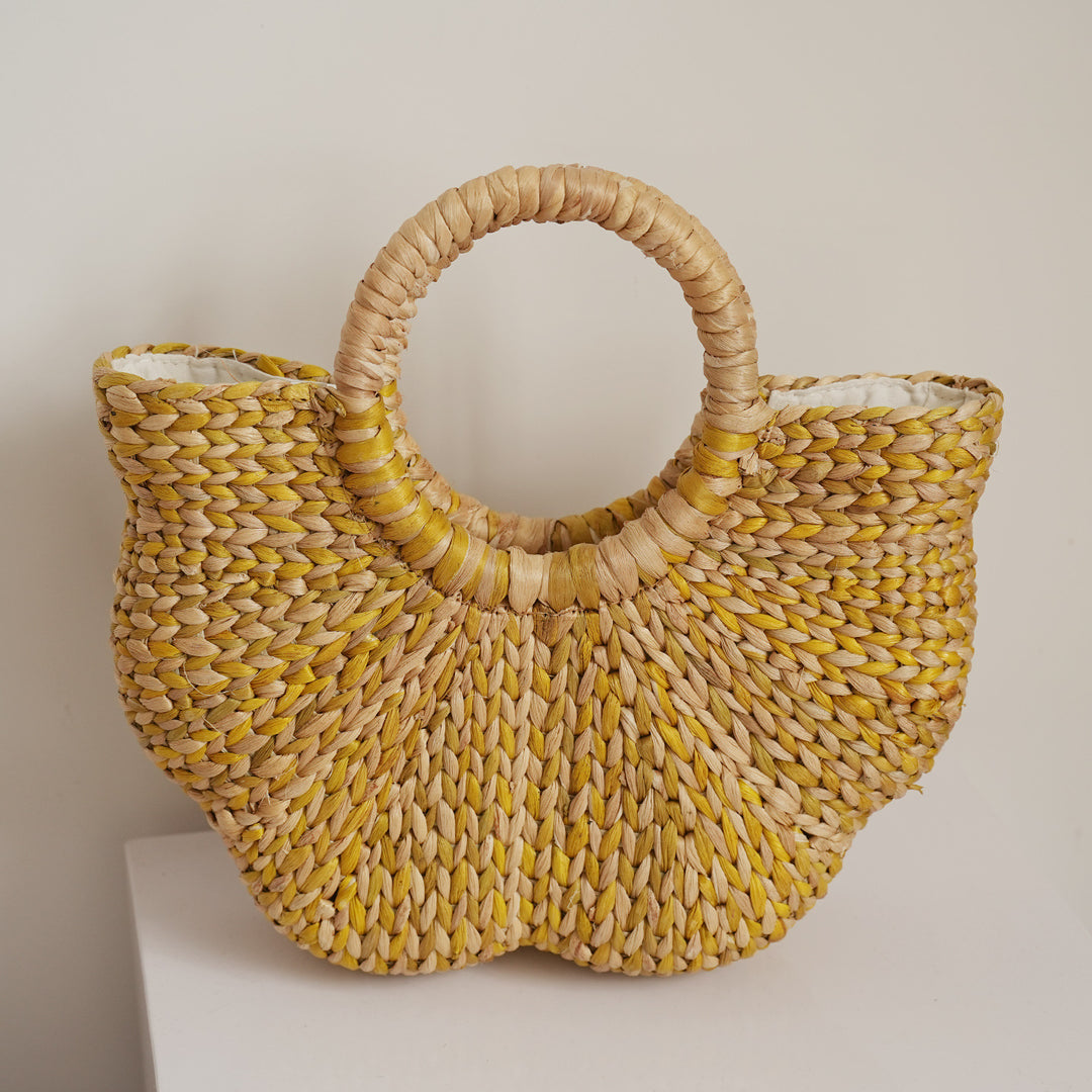 Handmade beach bag made of braided seagrass Kalsten