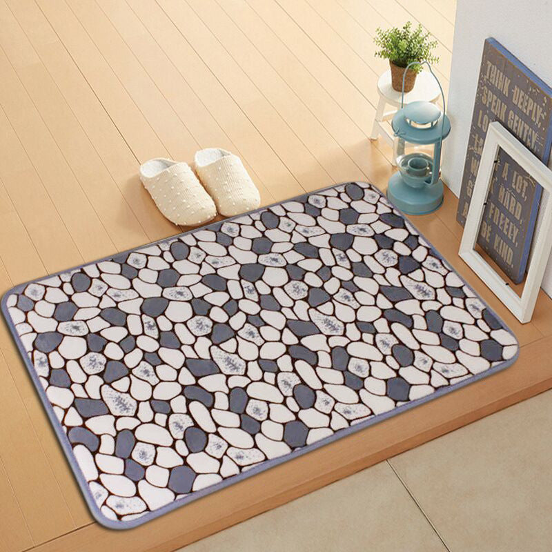 Star-Patterned Plush Bath Mat Kalsten