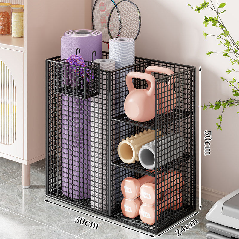 Vertical Rolling Fitness Gear Organizer with Mesh Compartments
