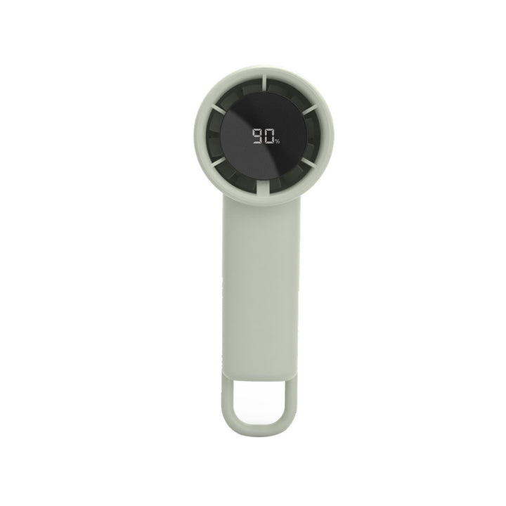 Unisex nan compact wireless hand fan with digital LED battery indicator and loop holder Kalsten