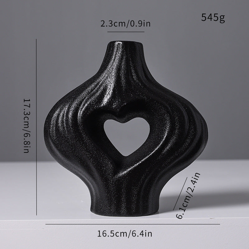 Decorative Heart-Shape Ceramic Vase Kalsten
