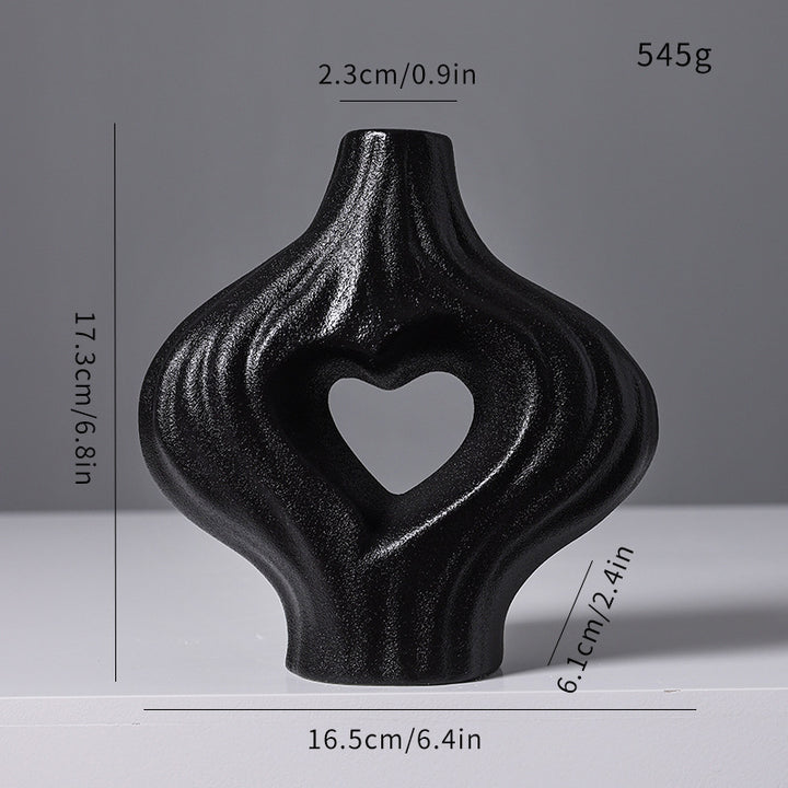 Decorative Heart-Shape Ceramic Vase Kalsten