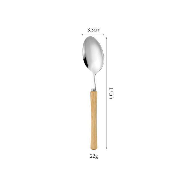 Elegant serving spoon with ergonomic wooden handle Kalsten