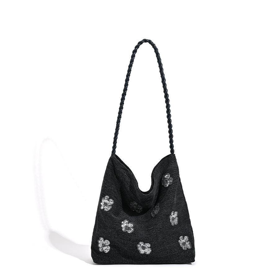Artistic Floral Hobo Bag
