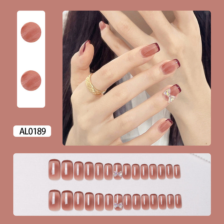 Elegant Butterfly-Embellished Press-On Nails