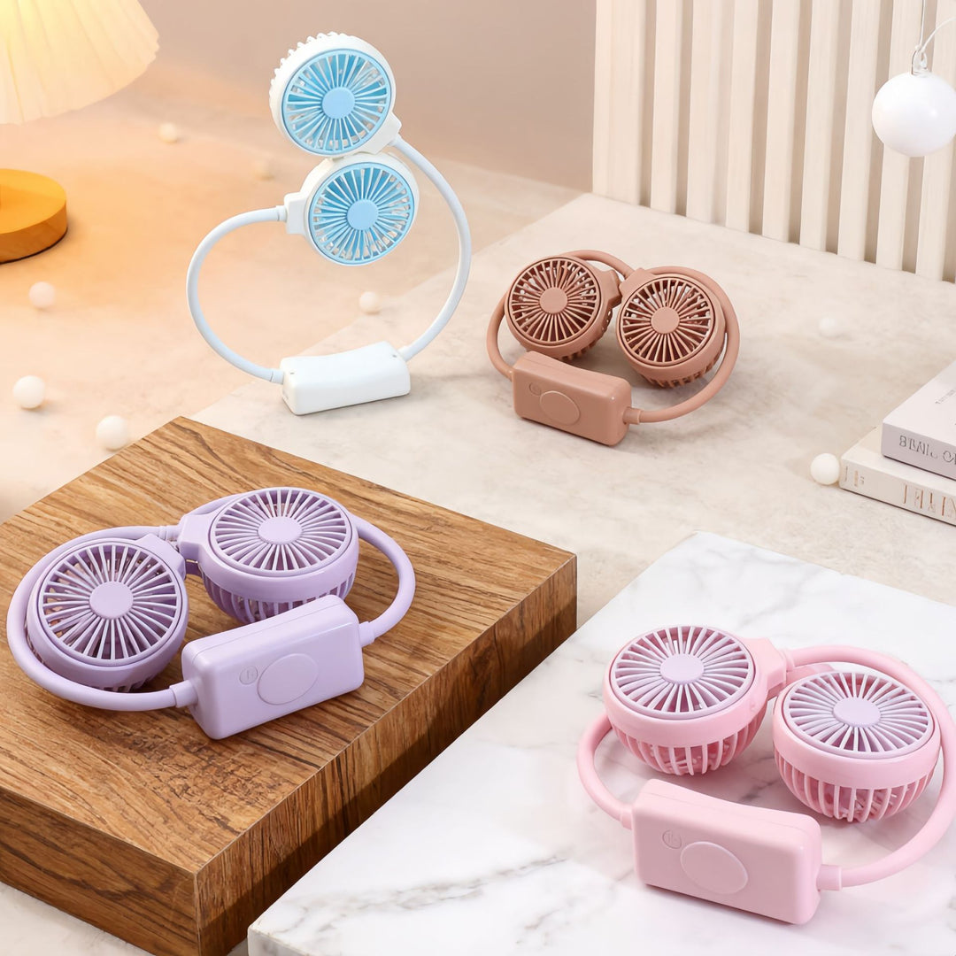 Women's Portable Neck Fan with Dual Vent Technology Kalsten