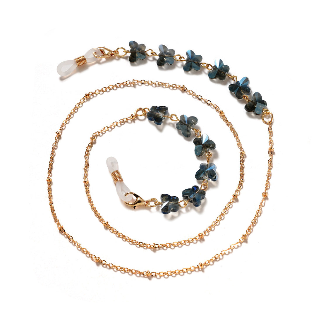 Floral-Embellished Eyewear Chain kalsten