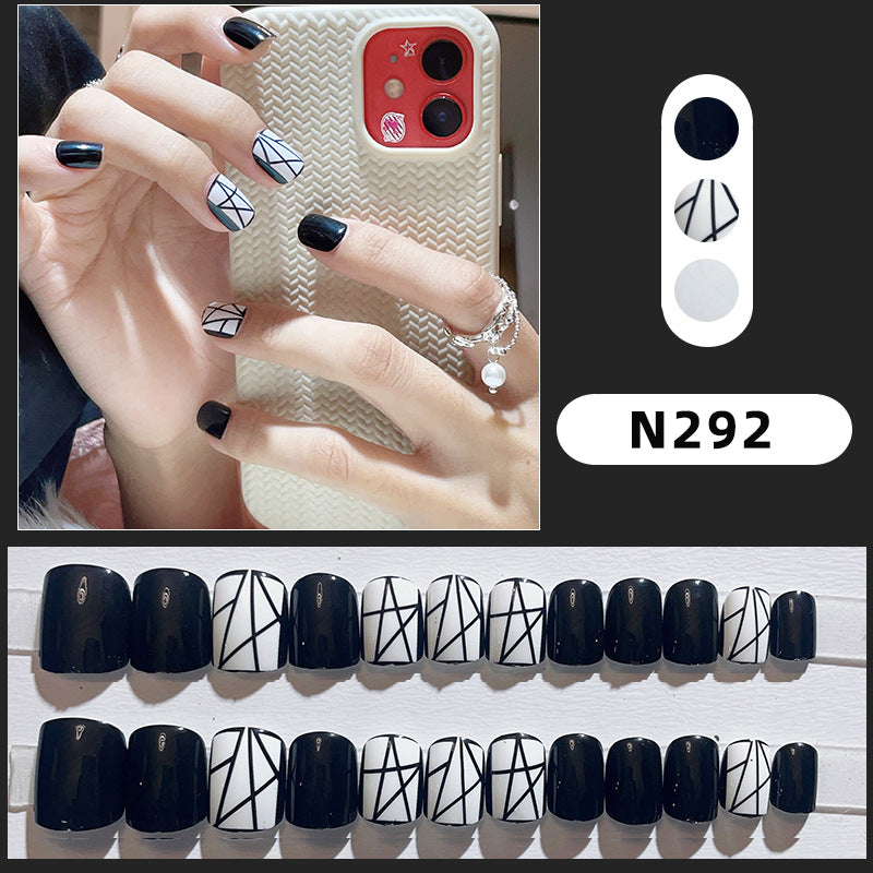 Artistic Geometric Design Press-On Nails