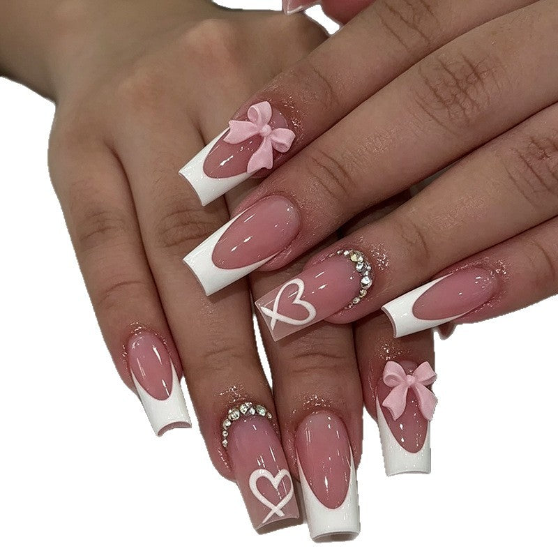 Decorative Heart Design Acrylic Nail Enhancements Kalsten
