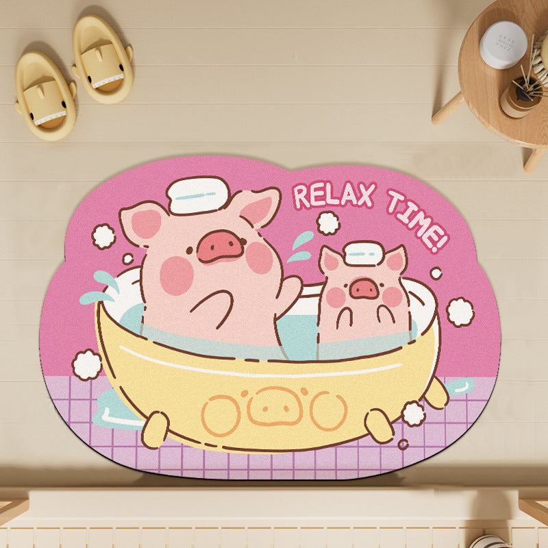 Whimsical Fruit-Shaped Bath Mat