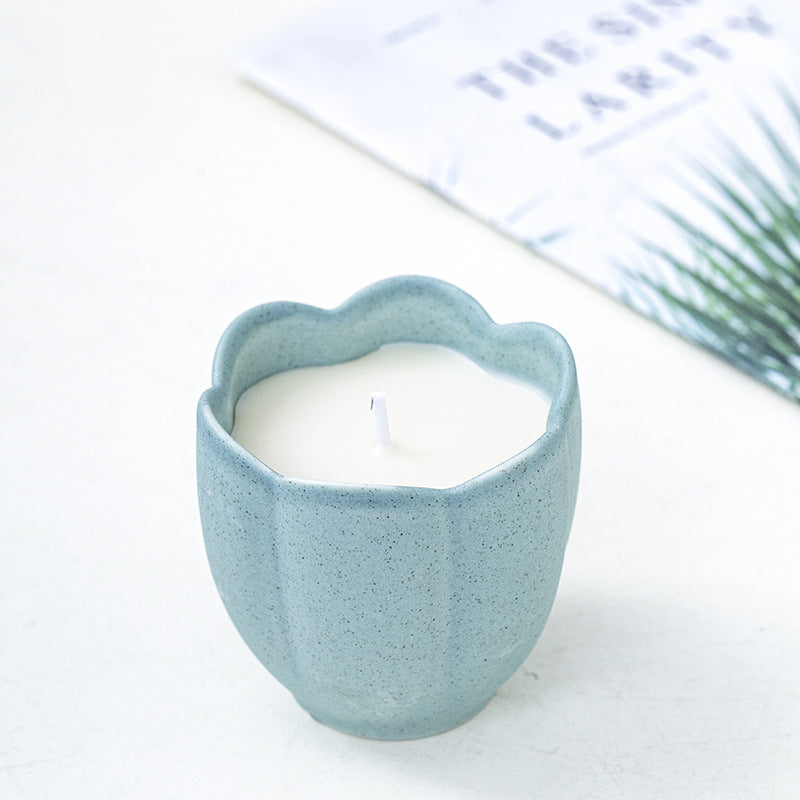 Decorative Organic Ceramic Candle Holder Kalsten