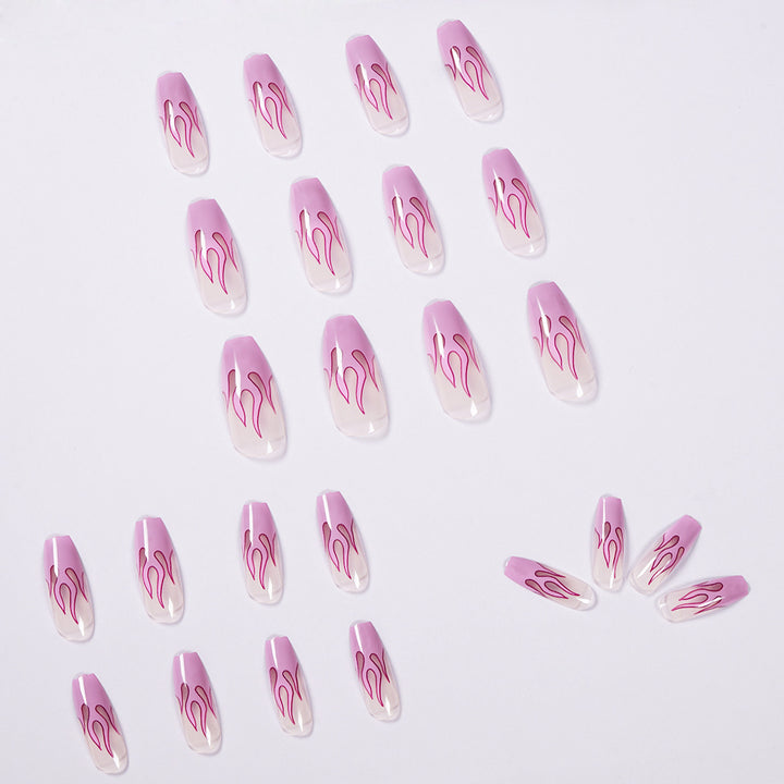 Flame design artificial nails Kalsten