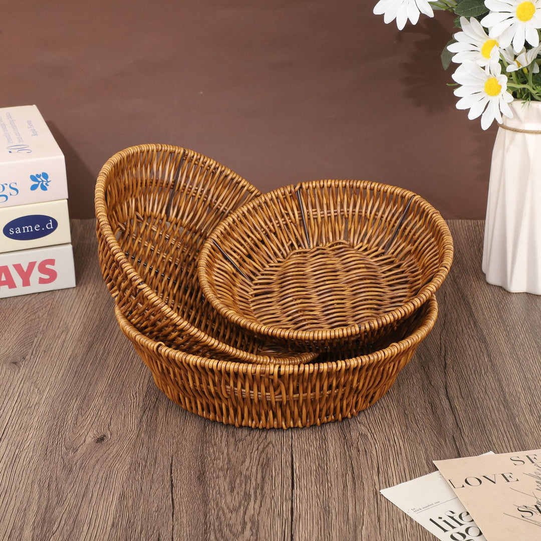 Decorative Wicker Storage Bowl Kalsten