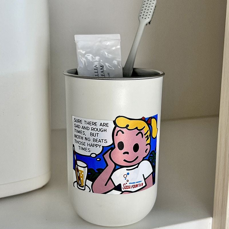Toothbrush cup with trendy children's design Kalsten