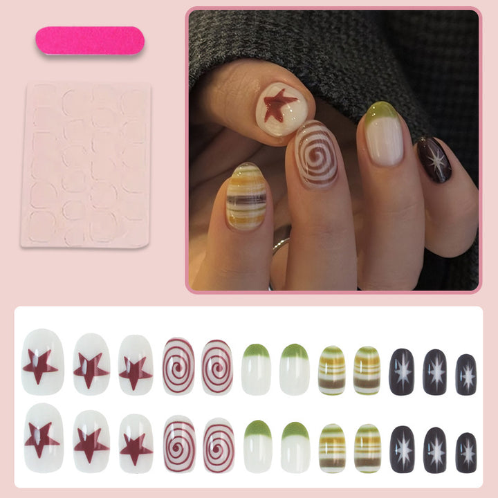 creative nail art set with modern geometric designs Kalsten