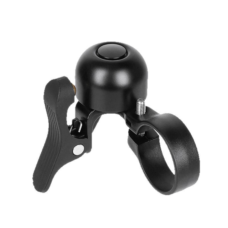 compact bicycle handlebar bell with quick release clamp and ergonomic thumb lever Kalsten