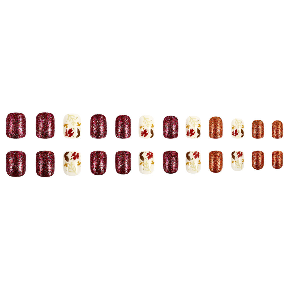 Seasonal Autumn-Themed Press-On Nail Art Kalsten