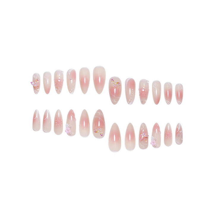 Floral 3D Acrylic Nail Extensions Kalsten