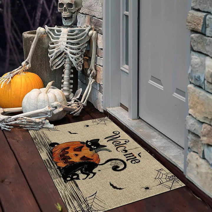 Halloween-Themed Decorative Welcome Mat for Home