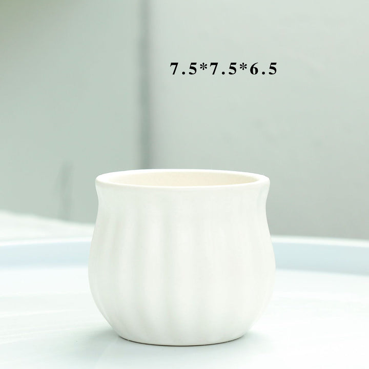 Modern Round Ceramic Planter Kalsten