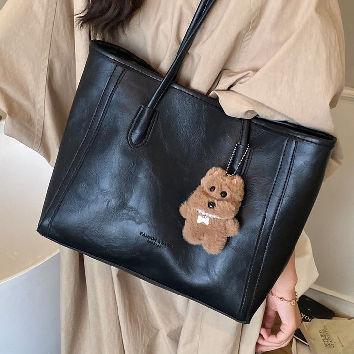 Casual Faux Leather Tote Bag