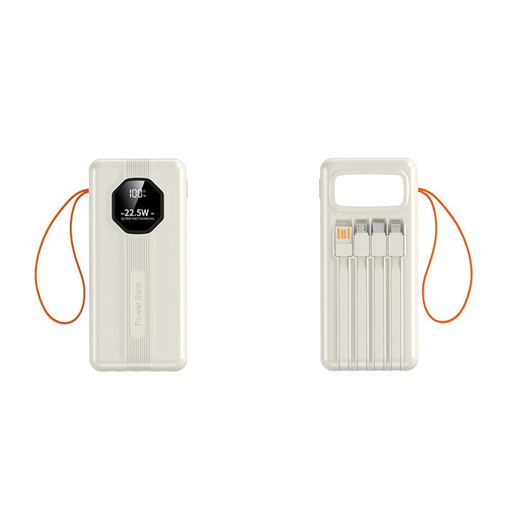 Portable power bank with integrated charging cables and intelligent fast charging function Kalsten