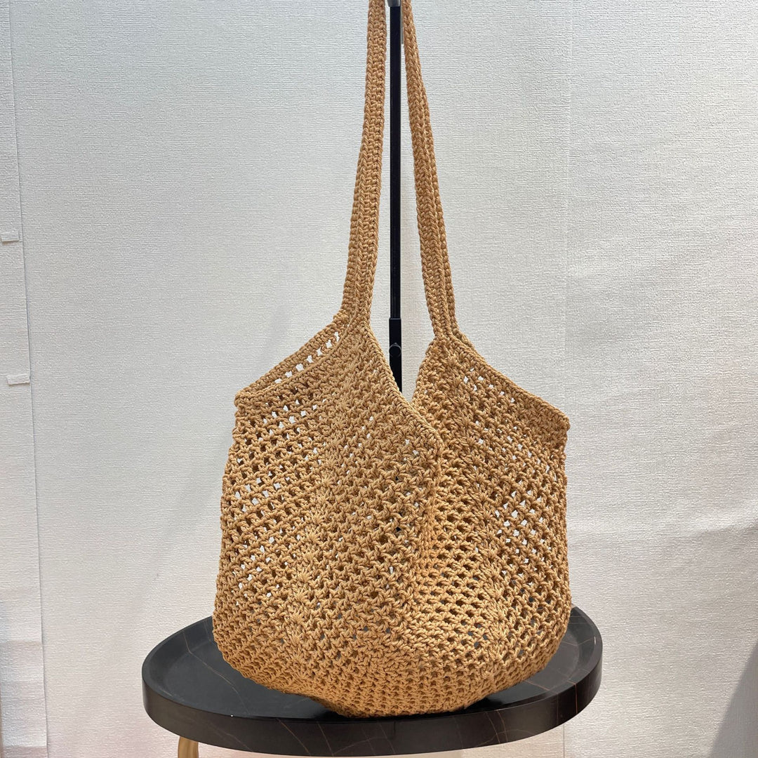 Hand-knotted tote bag in modern net design Kalsten