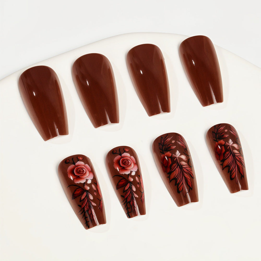 Artificial nails with floral accents Kalsten