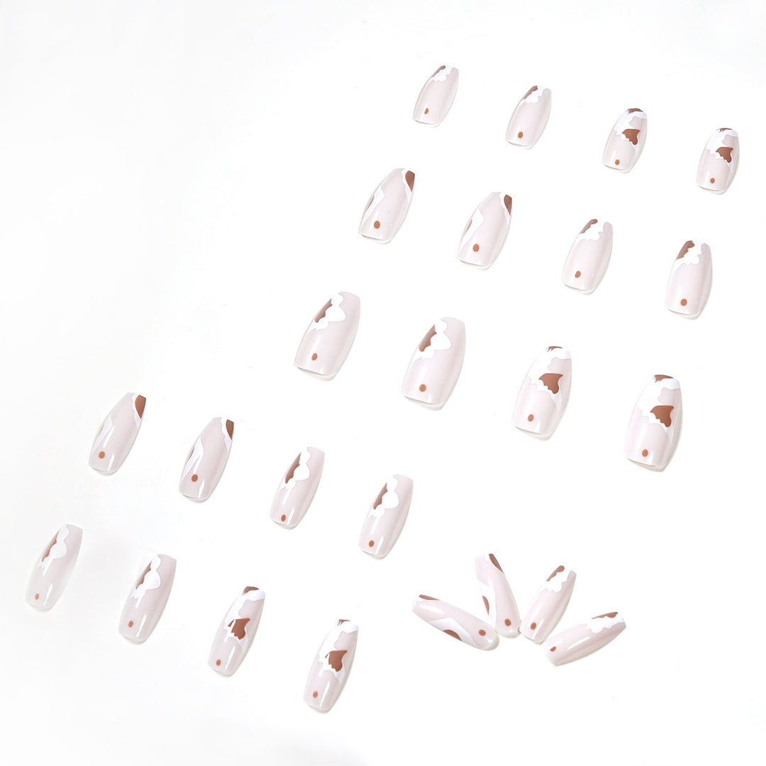 Artistic acrylic nails with trendy design Kalsten