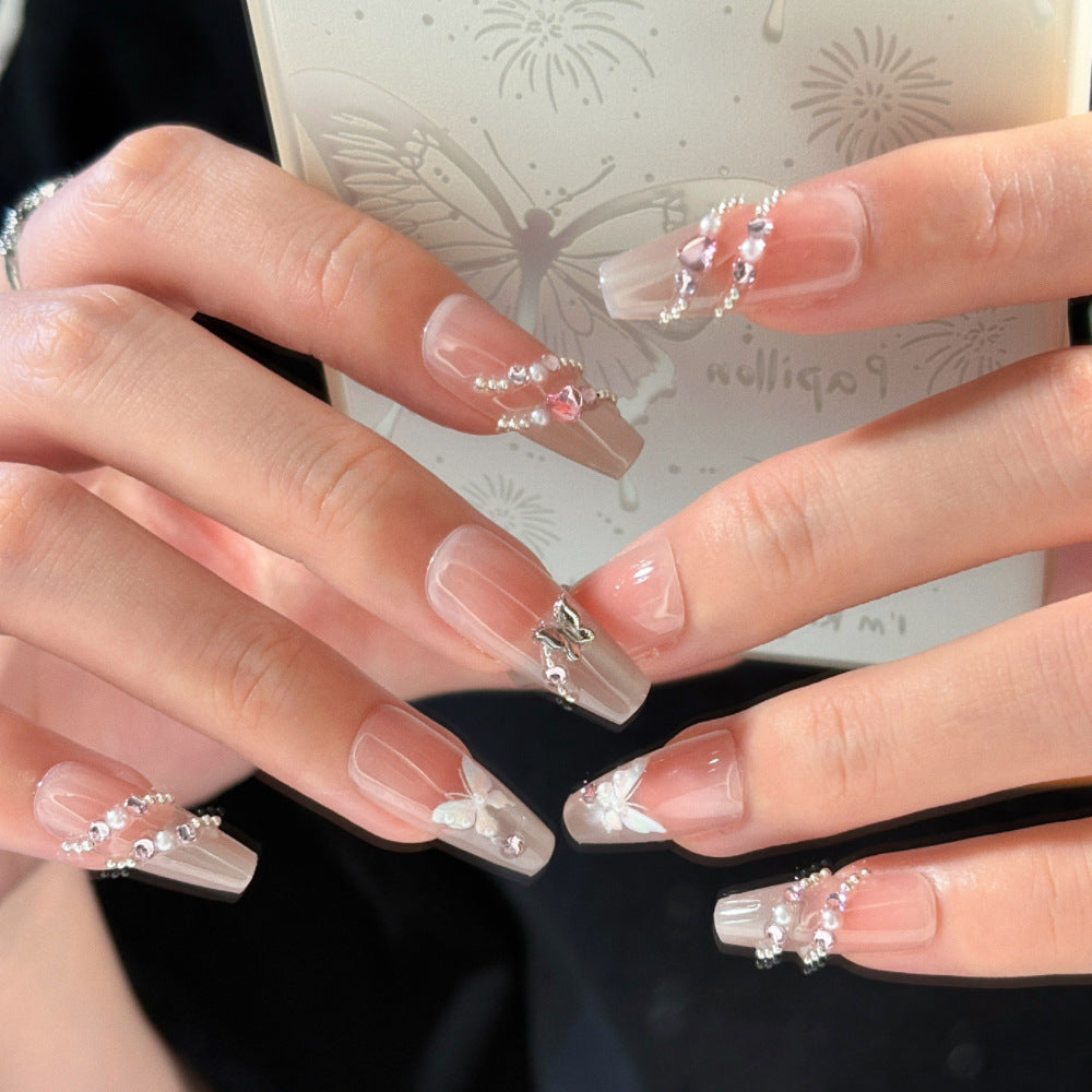 Decorative Butterfly Embellished Press-On Nails