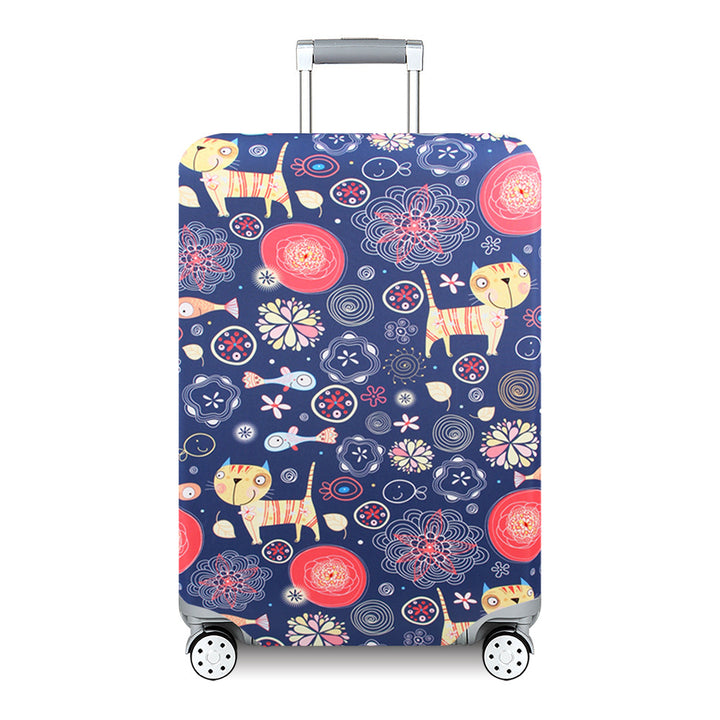 Ladies Hard Shell Suitcase with Playful Animal and Flower Pattern Kalsten
