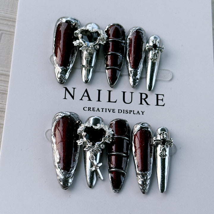 Gothic Glam Nail Art Extensions