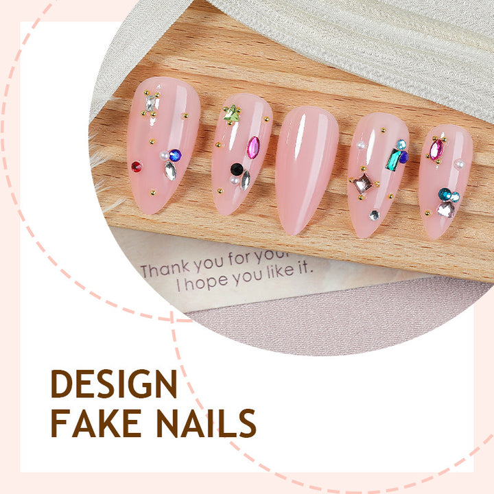Artificial nail set with sparkling detailing Kalsten