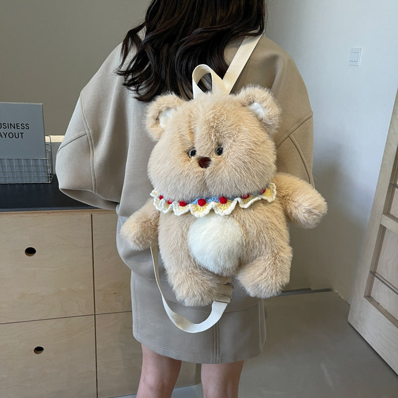 Plush Bear Backpack with Practical Carrying Handles Kalsten