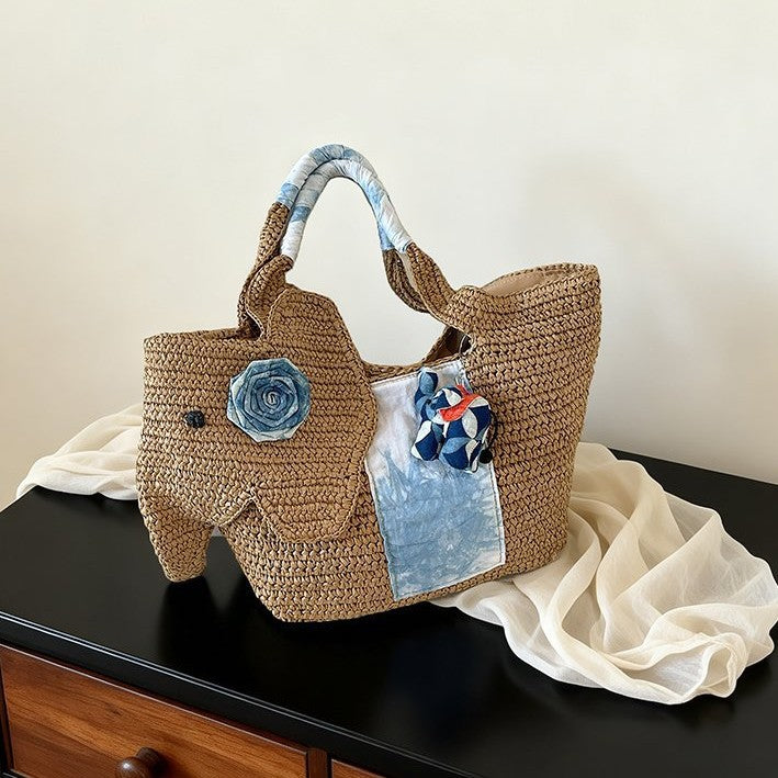 Playful straw bag Kalsten