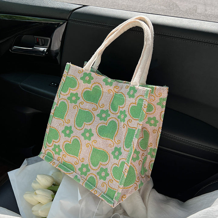 Casual Heart Pattern Tote Bag