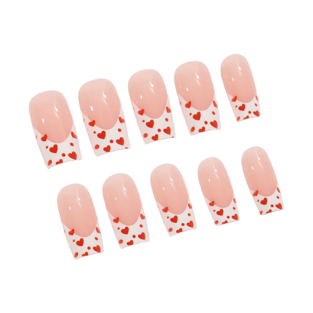 Artificial nails with heart design Kalsten