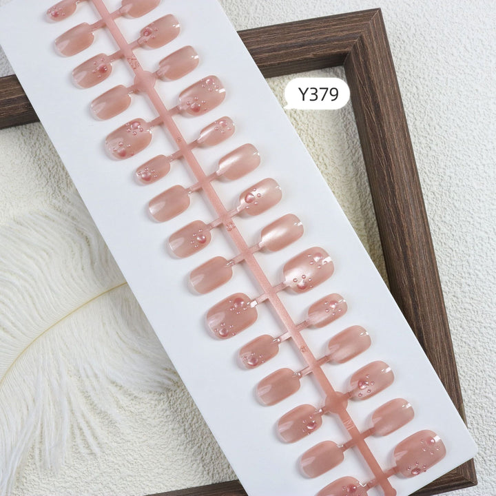 Shimmering Glossy Press-On Nail Set