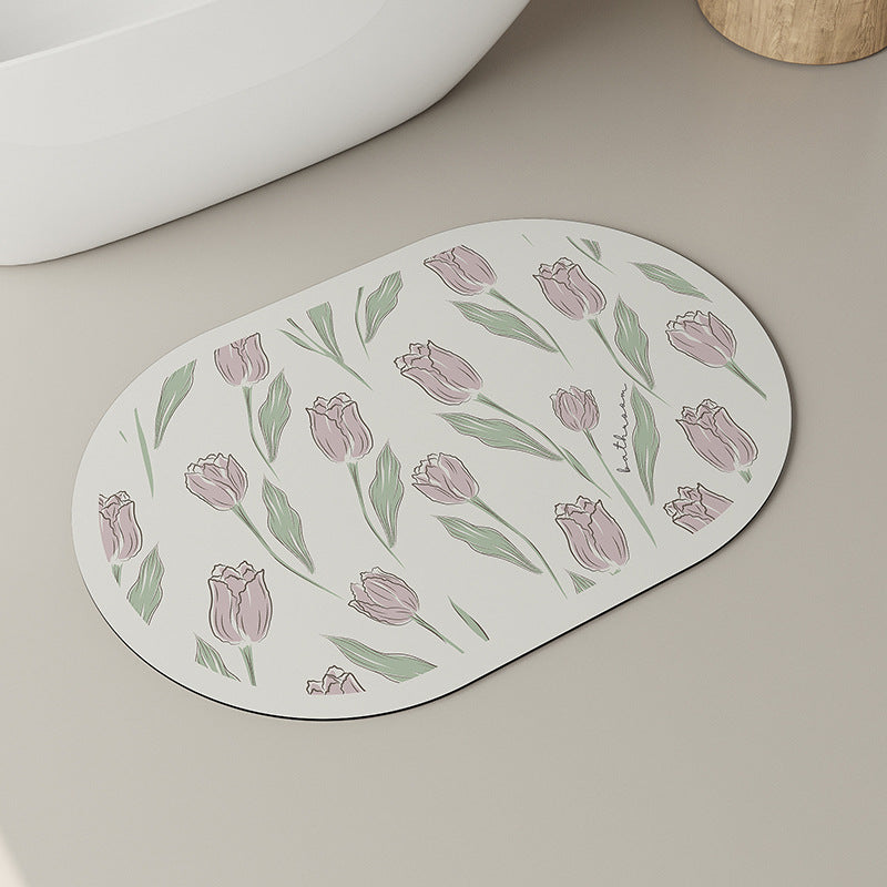 Floral Design Shower Mat Kalsten