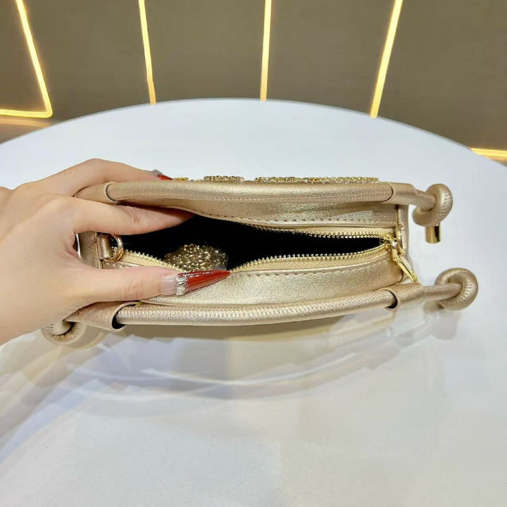 Rhinestone-Embellished Handbag