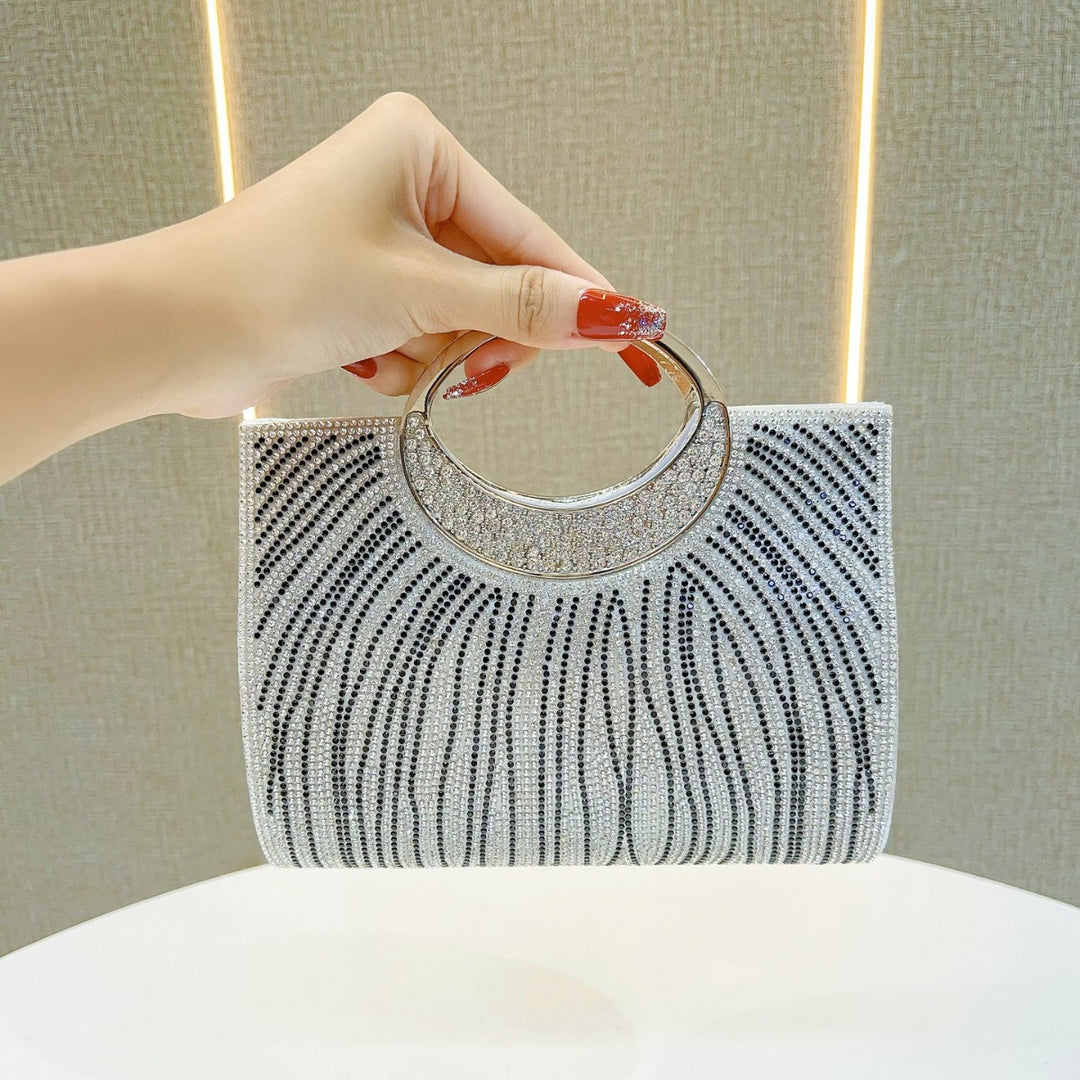 Glamorous Rhinestone-Designed Evening Handbag