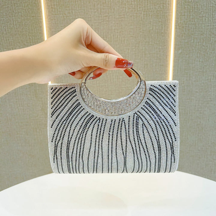 Glamorous Rhinestone-Designed Evening Handbag