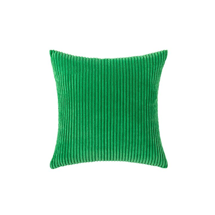 Corduroy Ribbed Square Accent Pillow Cover with Deep-Channel Texture and Concealed Zipper