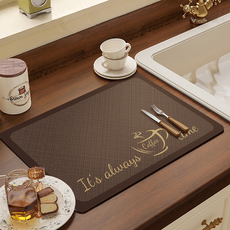 Coffee-Themed Kitchen Mat