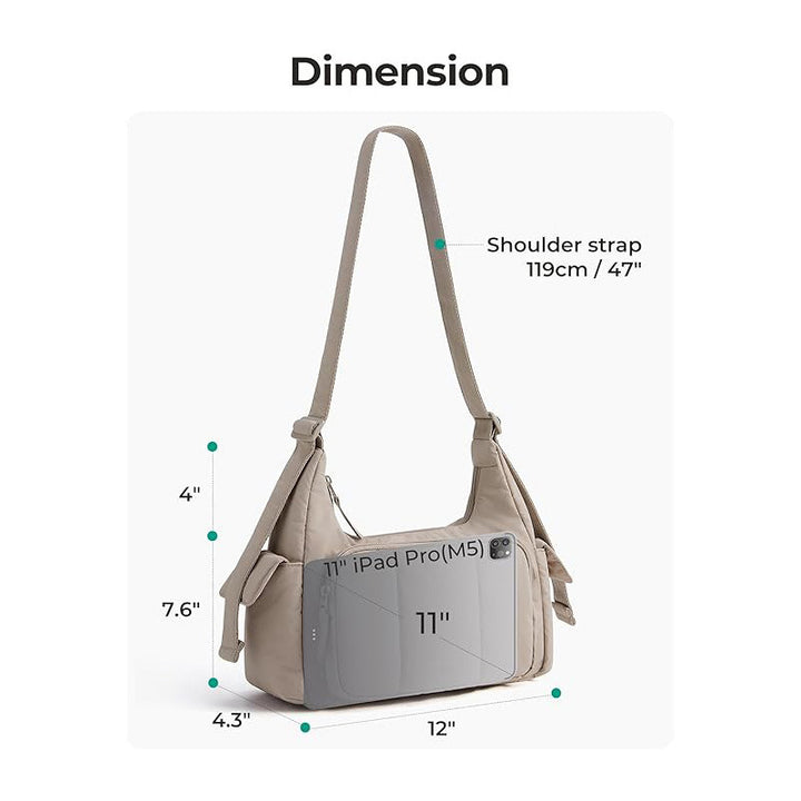Fashionable shoulder bag with multifunctional compartments Kalsten