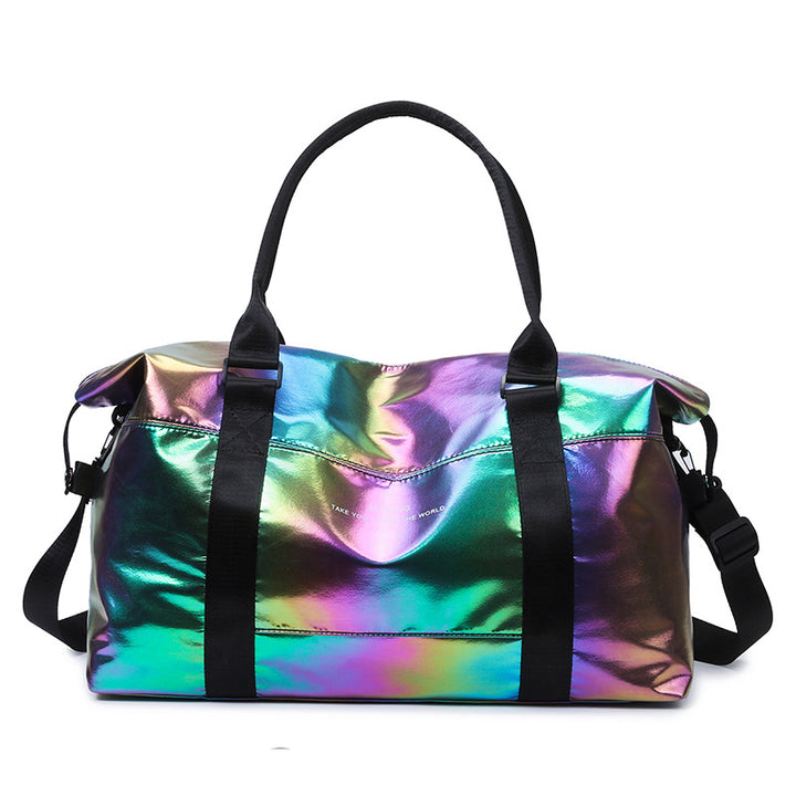 Glossy Holographic Travel Duffel Bag