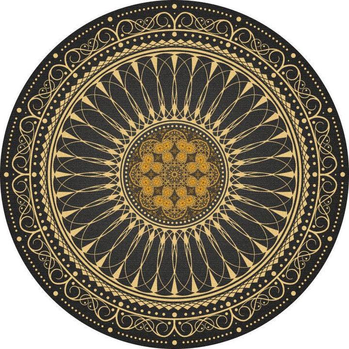 Round Geometric Pattern Area Rug