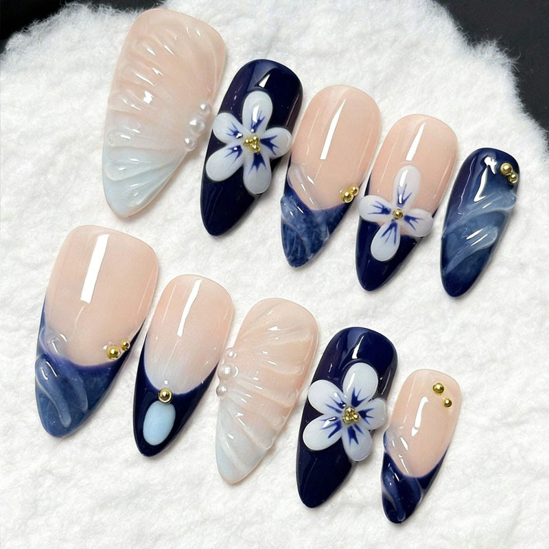 Floral Themed Press-On Nail Set Kalsten